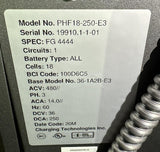 Xtreme Power High Frequency 36V Forklift Charger 250A 480VAC 14A 1141-1510 AH