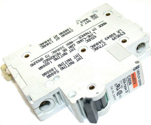 MERLIN GERIN MULTI 9 C60 25 AMP D CURVE 277V 1P CIRCUIT BREAKER 24510