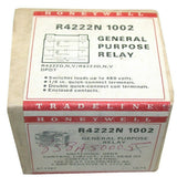 Honeywell 120 V General Purpose Relay w/ DPDT Pilot Duty switching R4222N 1002