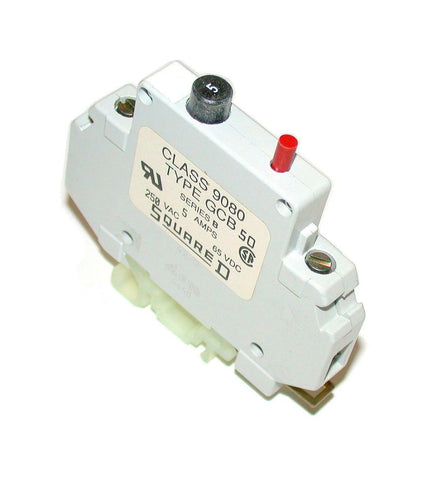 NEW SQUARE D SINGLE POLE 5 AMP 250 VAC CIRCUIT BREAKER MODEL 9080GCB-50