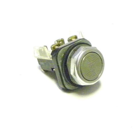 ALLEN BRADLEY  800T-A   GRAY FLUSH MOMENTARY PUSHBUTTON  1 N.O. 1 N.C. CONTACT