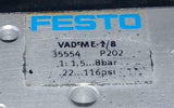 Festo VAD-ME-1/8  Vacuum Generator Valve 24 VDC 2.5 Watts