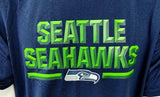 Nike Dri Fit Men's Seattle Seahawks Chiseled Navy Short Sleeve Shirt Size Large