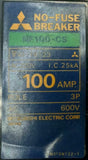 Mitsubishi NF100-CS 3 Pole Circuit Breaker 100A 600V