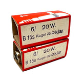 Lot of (2) LuxRam B15S Kugel 25 Bulb 20 Watt