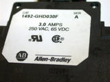 ALLEN BRADLEY 3 AMP 2POLE 250VAC/65VDC CIRCUIT BREAKERS 1492-GHD030F