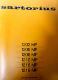 Sartorius 1202,1205,1206,1212,1216,1219 MP & 3700-3800 MP Service Manual