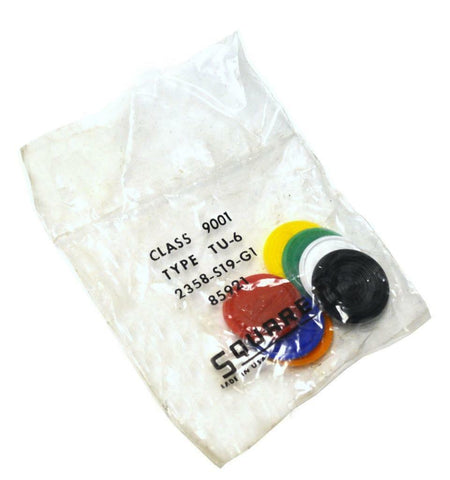 NEW SQUARE D 2358-S19-G1 PUSH BUTTON COLOR CAPS TYPE TU-6 CLASS 9001