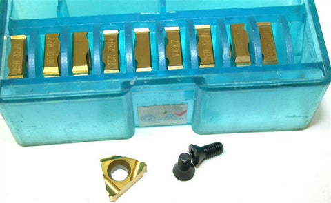 Lot of 10 New Vargus Vardex Tin Coat Carbide Threading Inserts 2ER 32UN VKXZ