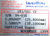LaserMike 183B-195E-11 Lazer Optical Micrometer 115VAC 0.75A  W/ 183-501-CF 813