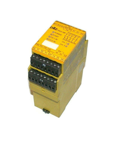 PILZ  PNOZ X8P  SAFETY BARRIER RELAY 120 VAC  24 VDC 8 AMP 2.5 WATT