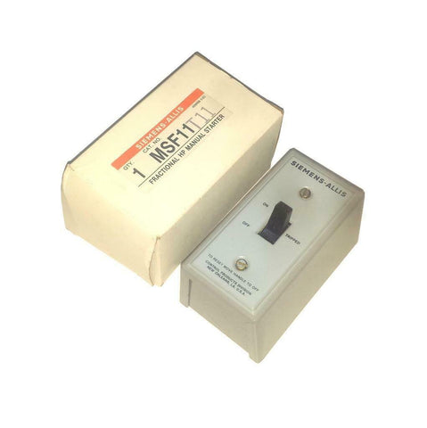New Siemens-Allis  MSF11T11  Fractional HP Manual Starter