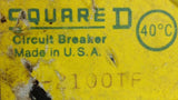 Square D Q1-2100TF 2 Pole Circuit Breaker 100A 240VAC 1PH Plug-In Top Feed