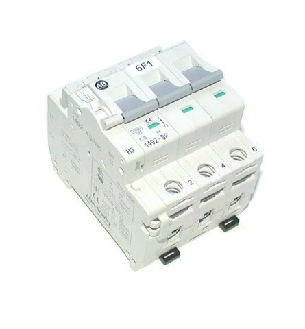 ALLEN BRADLEY  1492-SP3C060  3-POLE CIRCUIT BREAKER W/AUXILIARY CONTACT MODULE