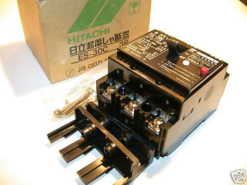 4 NEW HITACHI 15A 100-200V 3P CIRCUIT BREAKERS ES-30C