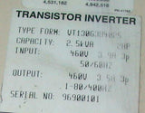 Toshiba  VT130GU4025  Transistor Inverter Variable Speed AC Drive