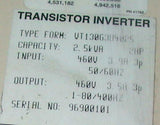 Toshiba  VT130GU4025  Transistor Inverter Variable Speed AC Drive
