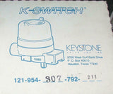 New Keystone K-SWITCH  121-954-307-792-211  Pneumatic Actuator