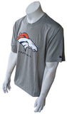 Nike Men's Dri-Fit Denver Broncos Gray NFL Football Short Sleeve Shirt Size XL