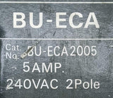 Fuji Electric BU-ECA2005 2 Pole Circuit Breaker 5A 240VAC 50/60HZ