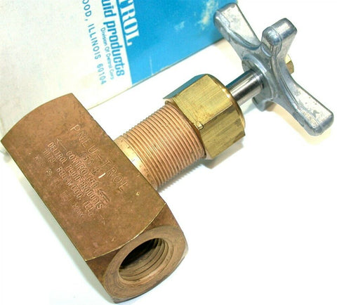 Deltrol Pneu-Trol 1/2" 10,000 PSI Brass Globe Needle Valve S450B1 S-450-B1 New
