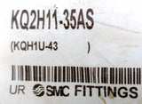 Lot of (7) SMC KQ2H11-35AS Brass Push-To-Connect Tube Fitting 3/8" OD 1/4" NPMT