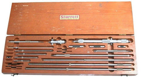 Starrett 2-32" Inside Micrometer Set No. 124DZ w/ Case