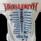 Gildan Men's Megadeth Sudden Death Tour 2010 Gray Short Sleeve Shirt Size Large