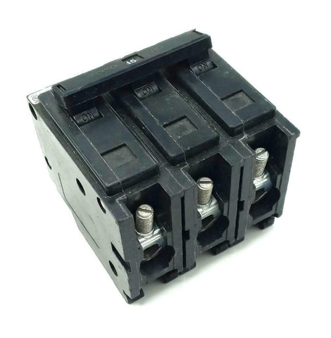 Eaton Quicklag QBHW3015H 3 Pole Circuit Breaker 15A 120/240VAC Bolt On Mount