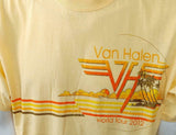 Gildan Men's Van Halen World Tour 2012 Yellow Short Sleeve Shirt Size Large