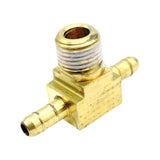 Lot of (5Parker 232-6-2 Dubl-Barb Brass Male Branch Tee Fitting 1/4" x 1/8" NPT