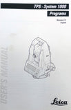 Leica TPS-System 1000 Programs V. 2.2 User's Manual