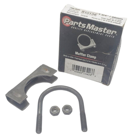 PartsMaster 510134 Exhaust Clamp Muffler Clamp 1-3/4" 45mm 5/16" U-Bolt Std Duty