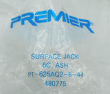 Premier PT-625AQ2-6-44 Surface Phone Jack (6C) - Ash