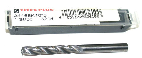 Up to 2 New Titex Plus 10.5mm 3-flute Solid Carbide Drills A1166K-10.5
