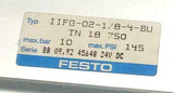 Festo  IIFG-02-1/8-4-BU  Solenoid Valve Manifold Assembly 24 VDC 10 Bar 145 Psi