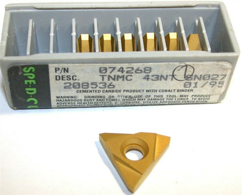 Lot of 7 New Spe-D-Cut TNMC 43NT SN027 Threading and Grooving Inserts 074268