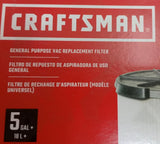 Crafstman CMXZVBE38754 General Purpose Red Stripe Vacuum Cartridge Filter 8.5"