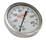 Span Instruments BUNA-N KEM-X/SUBZ-II Liquid Filled Pressure Gauge 0-600 PSI