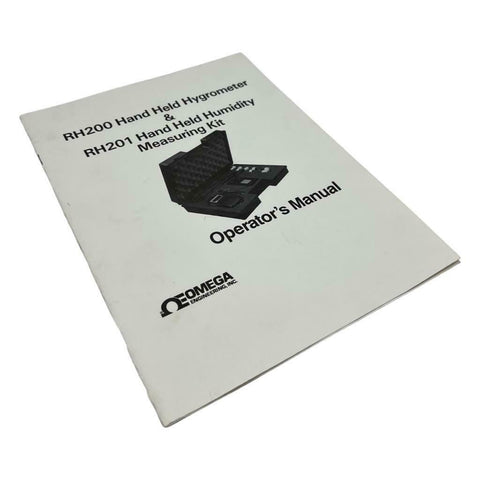 Omega RH200 & RH201 Hygrometer & Humidity Measuring Kit Operater's Manual