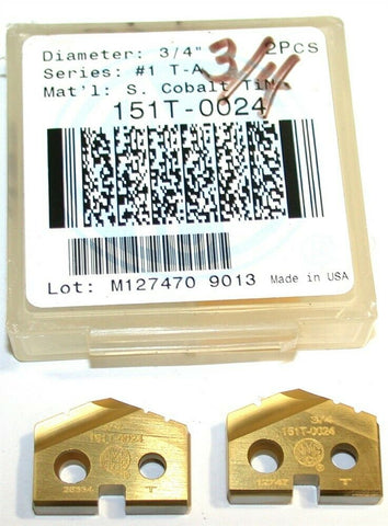 2 Allied Machine Original T-A 3/4" Carbide Spade Drilling Insert 151T-0024