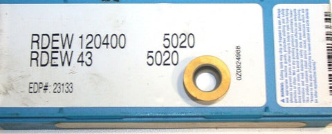 Lot of 10 Walter Valenite Indexable Turning Carbide Inserts RDEW 120400 5020