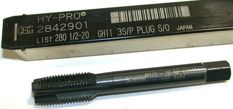 Up to 4 New OSG Hy-Pro #1/2-20 GH11 3 Flute Coated Plug Tap 2842901 New