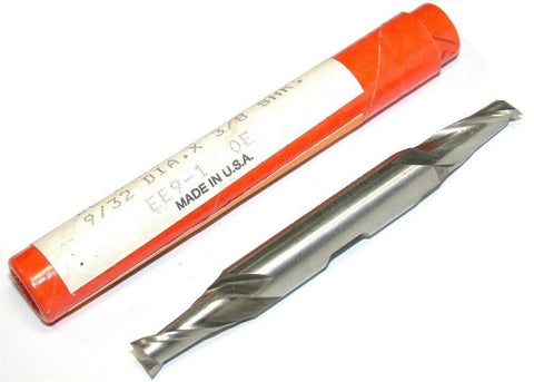 Up To 9 New Brubaker 9/32" 2 Flute Double End HSS End Mills 72216