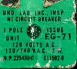 General Electric TQL1120 1 Pole Circuit Breaker 20A 120/240VAC Plug-In Mount