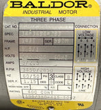 Baldor 34-3484-283 Electric Motor 1.5 HP / 1 HP 3450 RPM 143T 230/460V 3 Phase