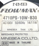 NMB Flowmax 4710PS-10W-B30 AC Cooling Fan 100VAC 50/60HZ 14/11W