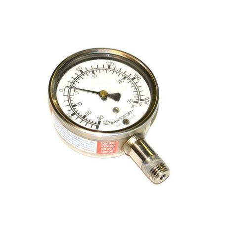 ASHCROFT 30"HG VAC 0-30 PSI PRESSURE GAUGE 1/4" NPT BOTTOM MOUNT