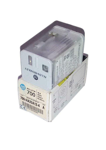 New Allen Bradley  700-HA33A12-4  General Purpose Relay 10 Amp 12 VAC Coil
