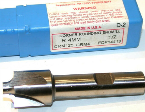 Niagara 4MM Diameter Corner Rounding End Mill 14413 New